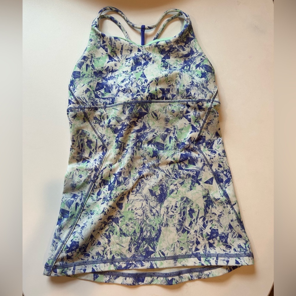 Ivivva Purple & Green Cross Back Tank Top Size 10